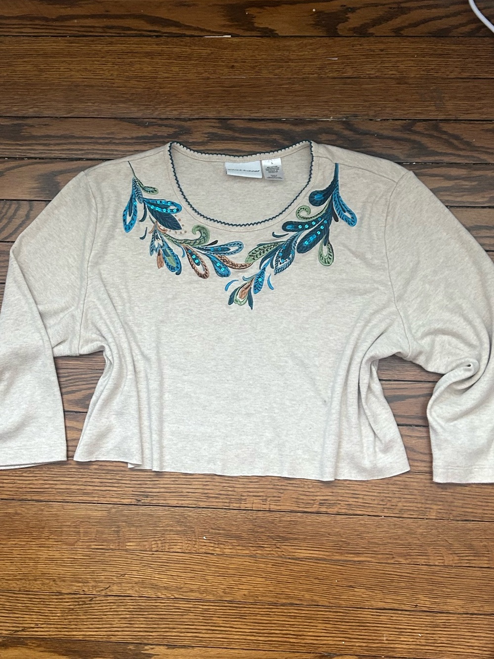 Peacock Embroidered Top